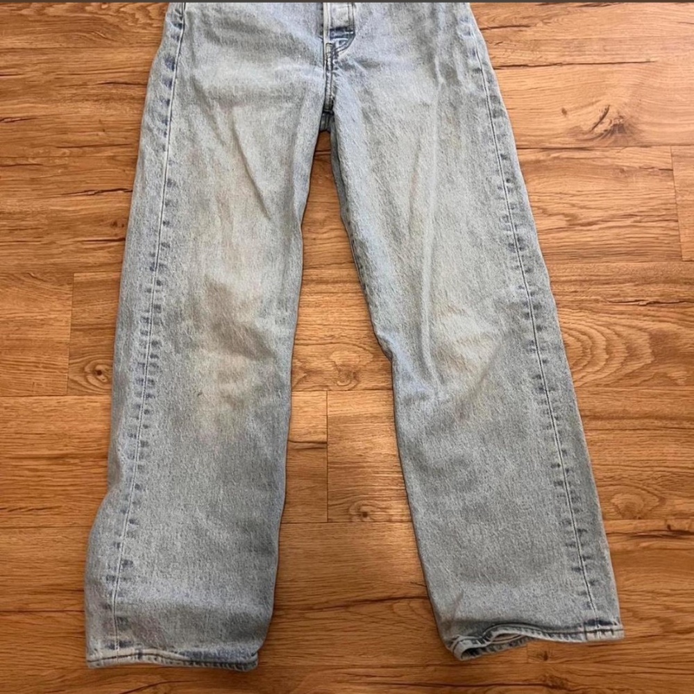 Levi rip cage straight jeans